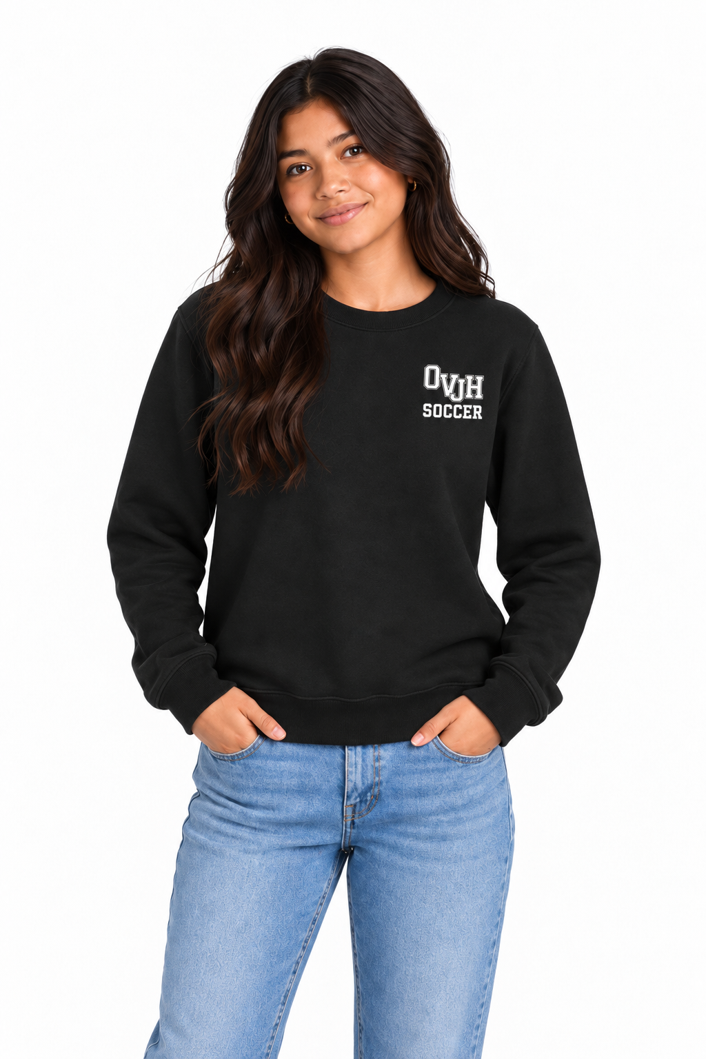 Athletes Soccer  customizable District® Perfect Weight® Fleece Crew DT1106