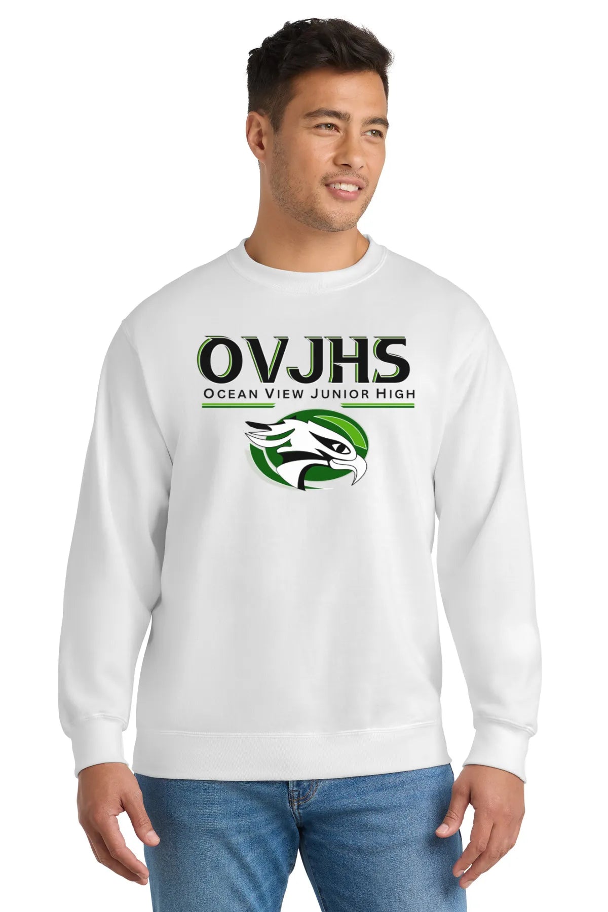 Port & Co® Essential Fleece Crewneck Sweatshirt.  PC90